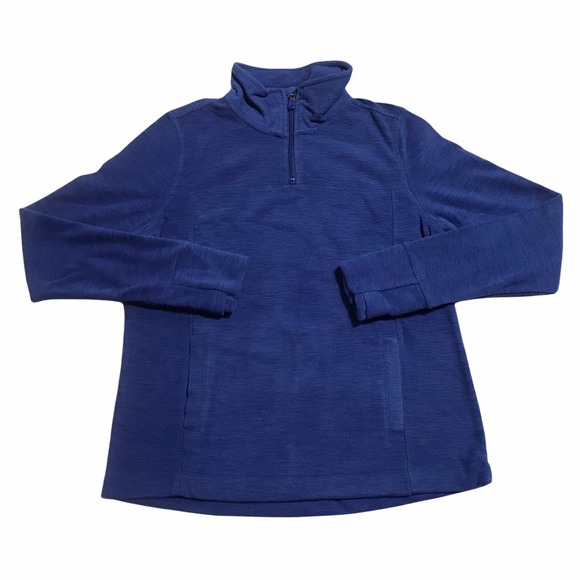 tek gear Tops - Tek Gear Petite Women's Active Fleece Pullover Sz S Blue Quarter Zip Sweatshirt